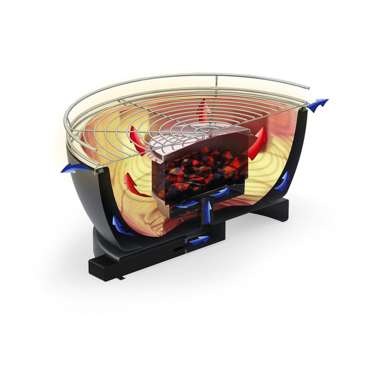 Bordgrill Vesuvio med vifte for grillkull Ø33cm i gruppen Husholdning & Kjøkken / Griller / Kullgriller hos Campmarket (79213)