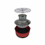 Bordgrill Vesuvio med vifte for grillkull Ø33cm