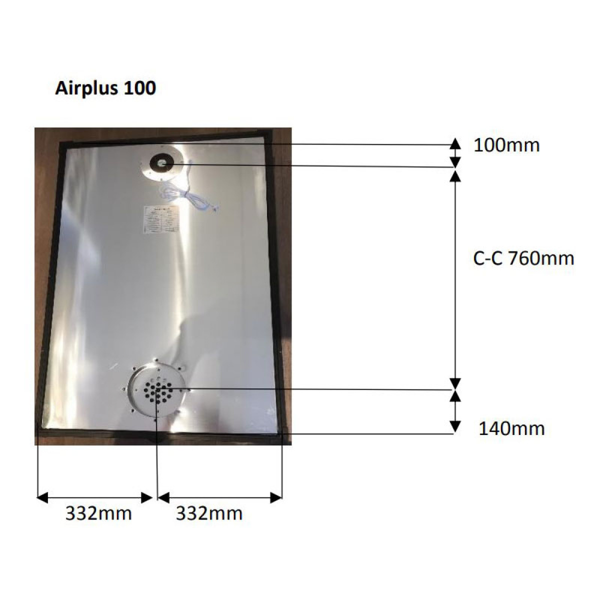 Sunwind Solvarmepanel AirPlus 100 i gruppen Campingvogn & Bobilt / Varme, Kulde & Ventilasjon / Vifter & Peiser hos Campmarket (79335)