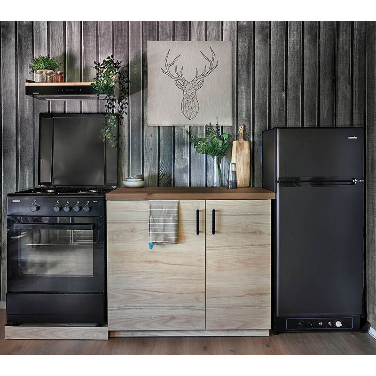 Sunwind Gasskomfyr Chef 60 cm i gruppen Husholdning & Kjøkken / Kjøkkenapparater / Ovn/Komfyr hos Campmarket (79350)
