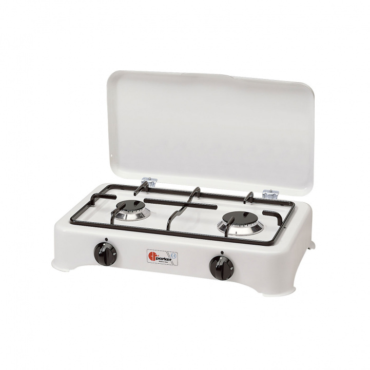 Sunwind Gasskjøkken Parker - 2-Brenner Hvit i gruppen Husholdning & Kjøkken / Kjøkkenapparater / Gasskomfyr hos Campmarket (79407)