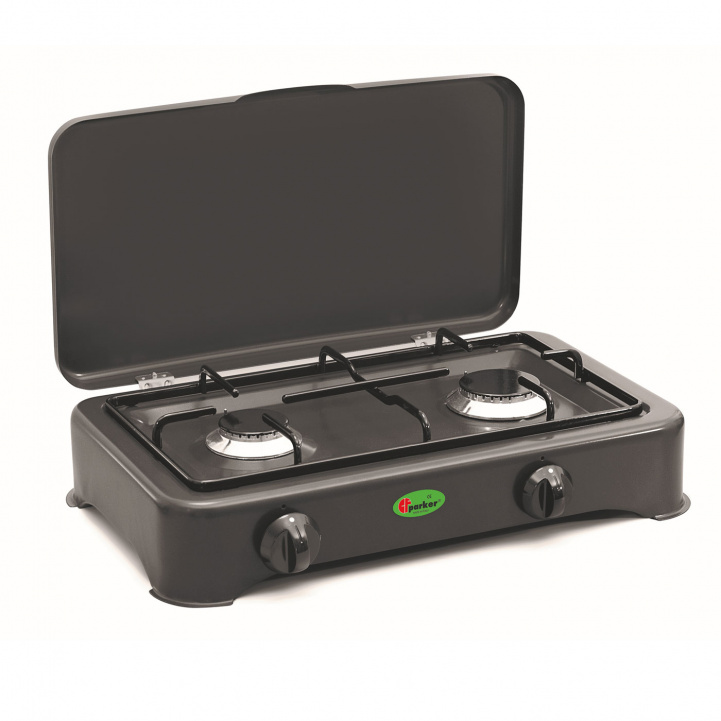 Sunwind Gasskomfyr Parker - 2-Brenner Grafitt i gruppen Husholdning & Kjøkken / Kjøkkenapparater / Gasskomfyr hos Campmarket (79409)