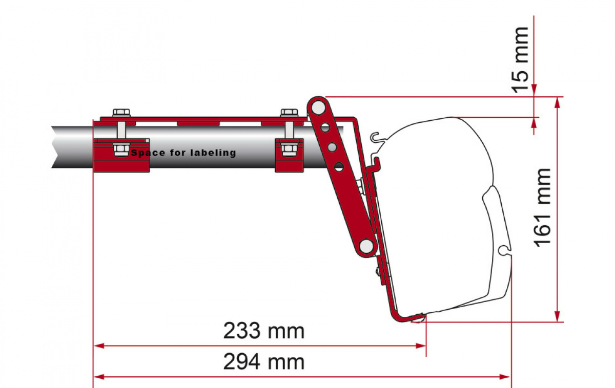 Fiamma Markisedapter til Takstativ F45 i gruppen Fortelt & Markiser / Markiser / Bobilmarkiser / Fiamma Boxmarkiser / Adaptere hos Campmarket (79472)