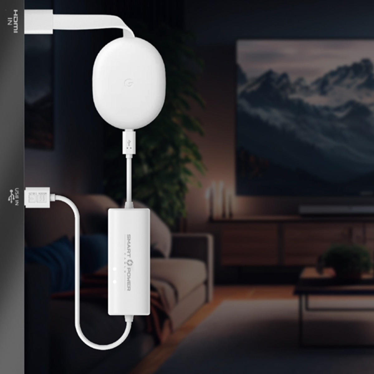 Strømadapter for Chromecast i gruppen Campingvogn & Bobilt / Elektronikk / TV, Bilde & Lyd / Tilbehør TV & Lyd hos Campmarket (79720)