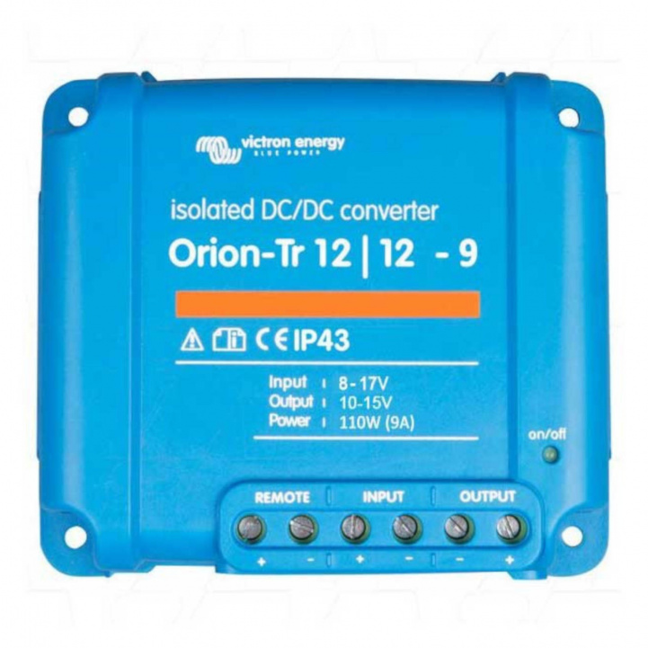 DC/DC-omformer Victron Orion-Tr 12/12-9A 110W isolert i gruppen Campingvogn & Bobilt / Elektronikk / Batterier & Omformere / Inverter & Omformer hos Campmarket (79919)