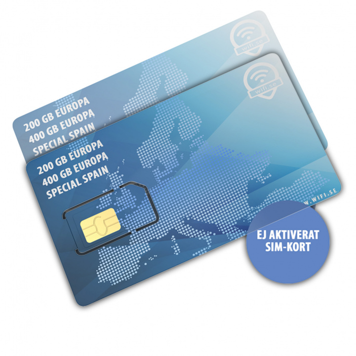 SIM-kort 5G Europa Roaming i gruppen Campingvogn & Bobilt / Elektronikk / Internett & WiFi hos Campmarket (80200)