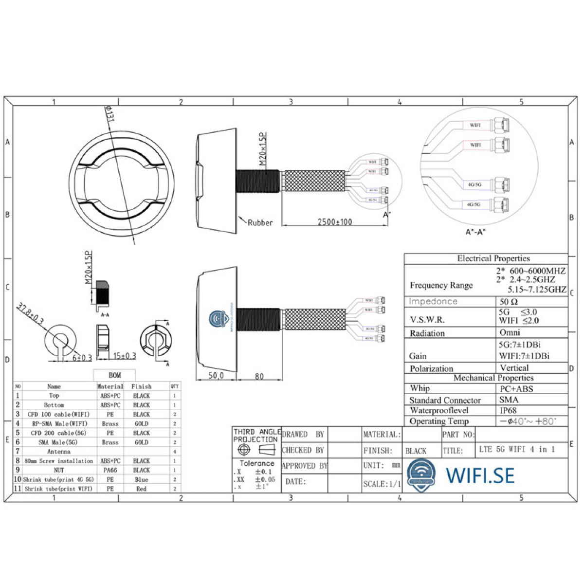 Takantenne 5G i gruppen Campingvogn & Bobilt / Elektronikk / Internett & WiFi hos Campmarket (80202)