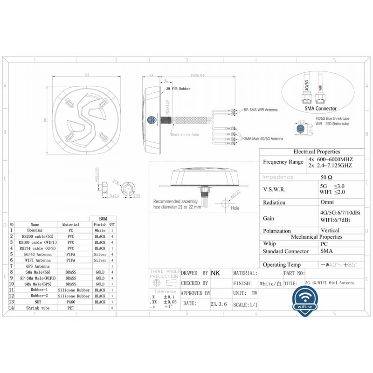 Ruter 5G + Takantenne i gruppen Campingvogn & Bobilt / Elektronikk / Internett & WiFi hos Campmarket (80203)