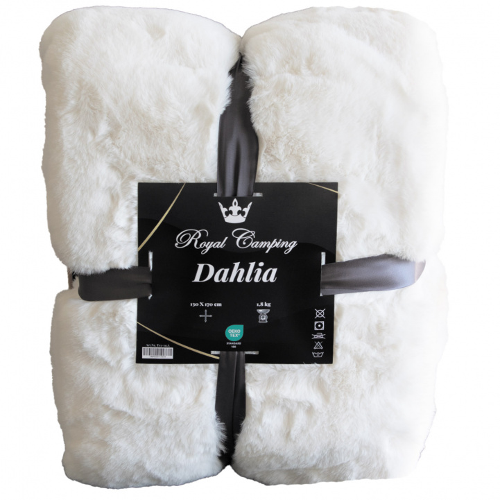 Royal Camping Teppe Dahlia Hvit 130x170 cm i gruppen Hjem & Innredning / Tekstiler / Filler & Pledd hos Campmarket (80250)