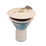 Avløpsbeslag med kjede og propp