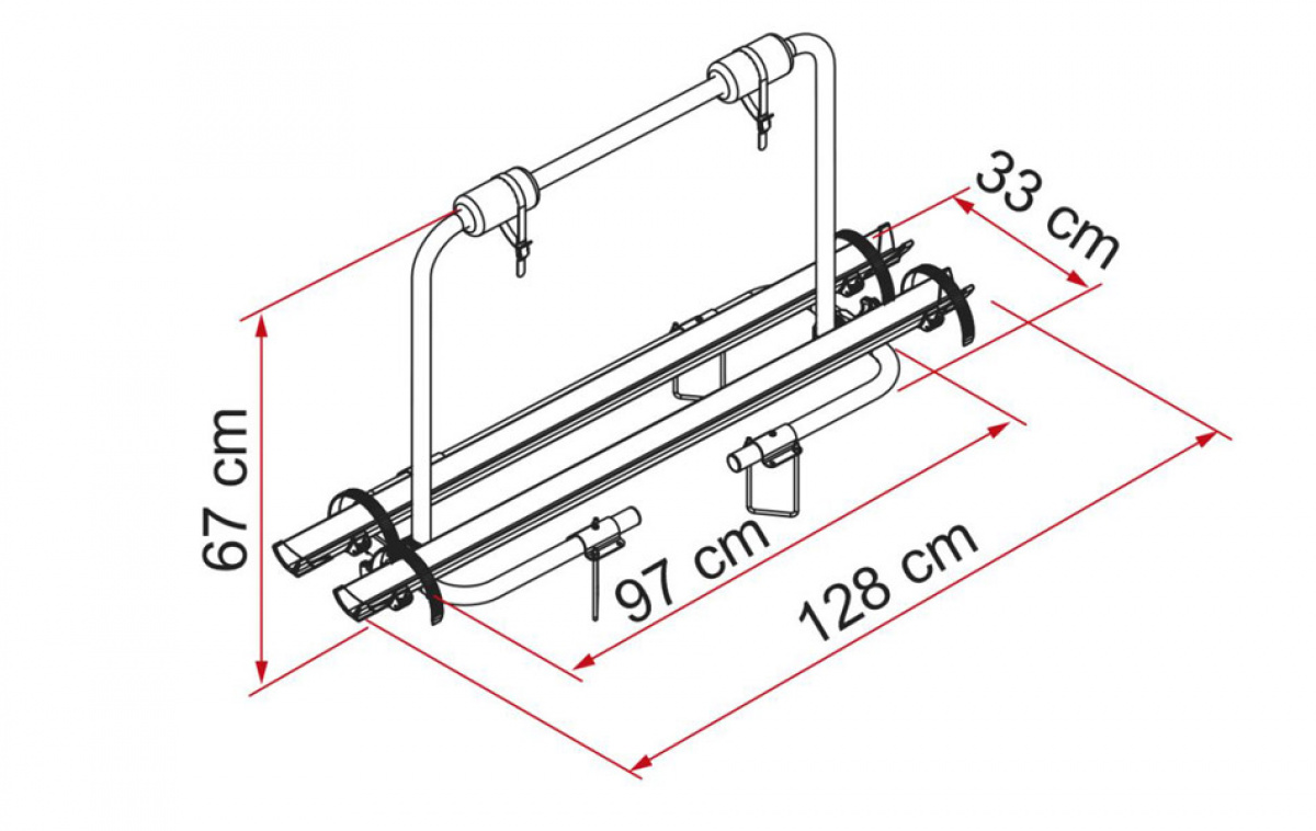 Fiamma Sykkelholder Caravan XL A Svart i gruppen Campingvogn & Bobilt / Chassis / Sykkelstativ / Dragbalk hos Campmarket (80347)