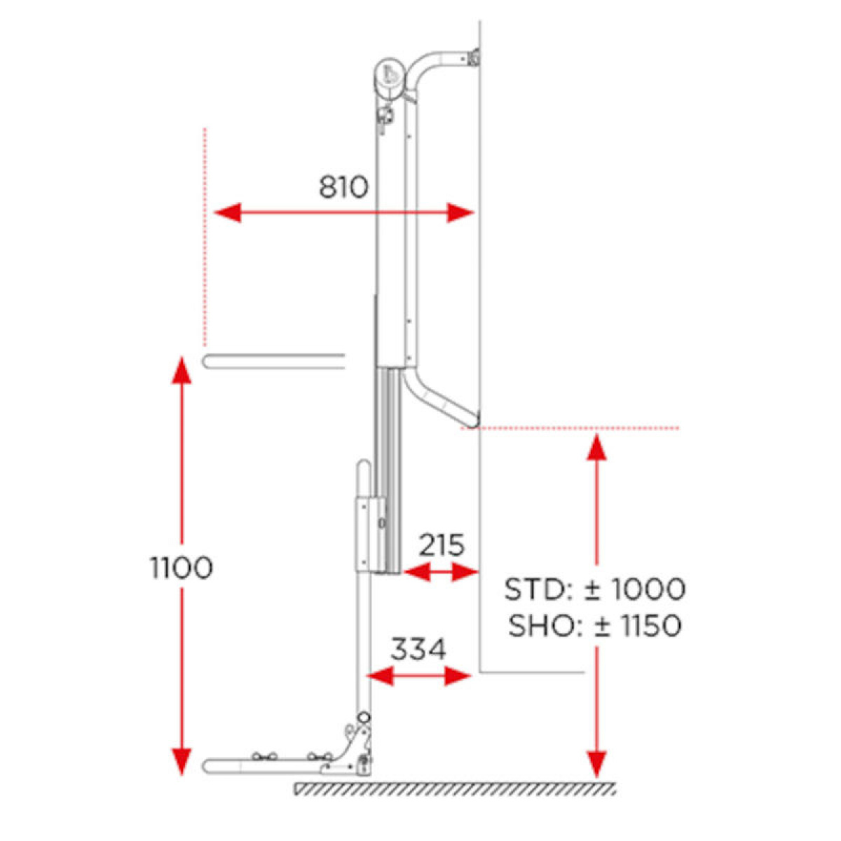 Elektrisk sykkelholder BR-System Short i gruppen Campingvogn & Bobilt / Chassis / Sykkelstativ / Vegghengt hos Campmarket (80587)