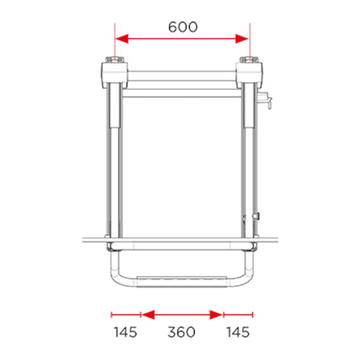 Elektrisk sykkelholder BR-System Short i gruppen Campingvogn & Bobilt / Chassis / Sykkelstativ / Vegghengt hos Campmarket (80587)