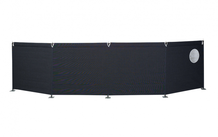 Isabella Vindskjerm Grå 4-delt 460x110 cm i gruppen Fortelt & Markiser / Vindskydd hos Campmarket (80772)