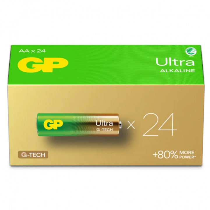 Batteri GP Ultra Alkaline AA 24-pakning i gruppen Campingvogn & Bobilt / Elektronikk / Batterier & Omformere / Batterier hos Campmarket (80800)