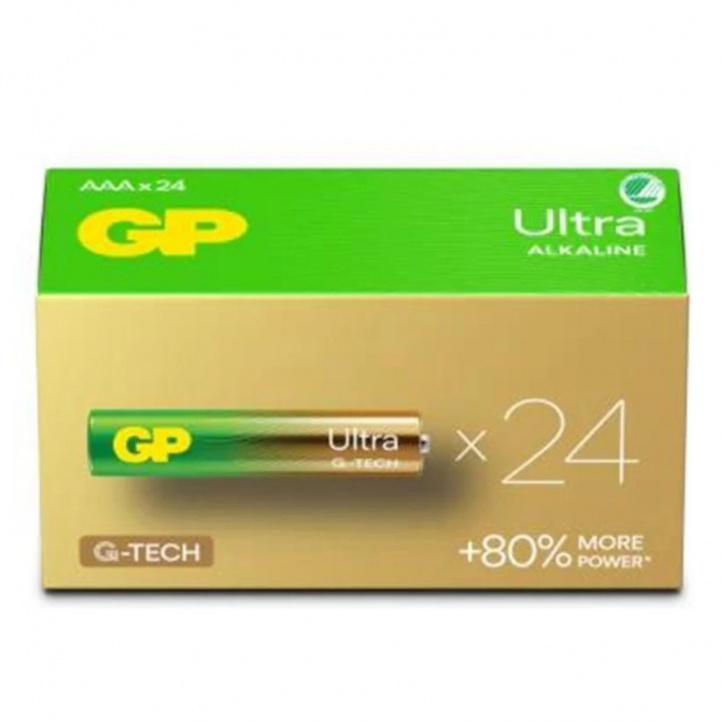 Batteri GP Ultra Alkaline AAA 24-pakning i gruppen Campingvogn & Bobilt / Elektronikk / Batterier & Omformere / Batterier hos Campmarket (80801)