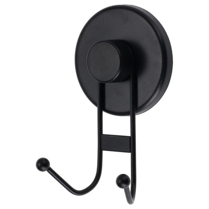 Dobbeltkrok Svart Med sugekopp i gruppen Vann & Sanitær / Baderomsartikler hos Campmarket (80905)