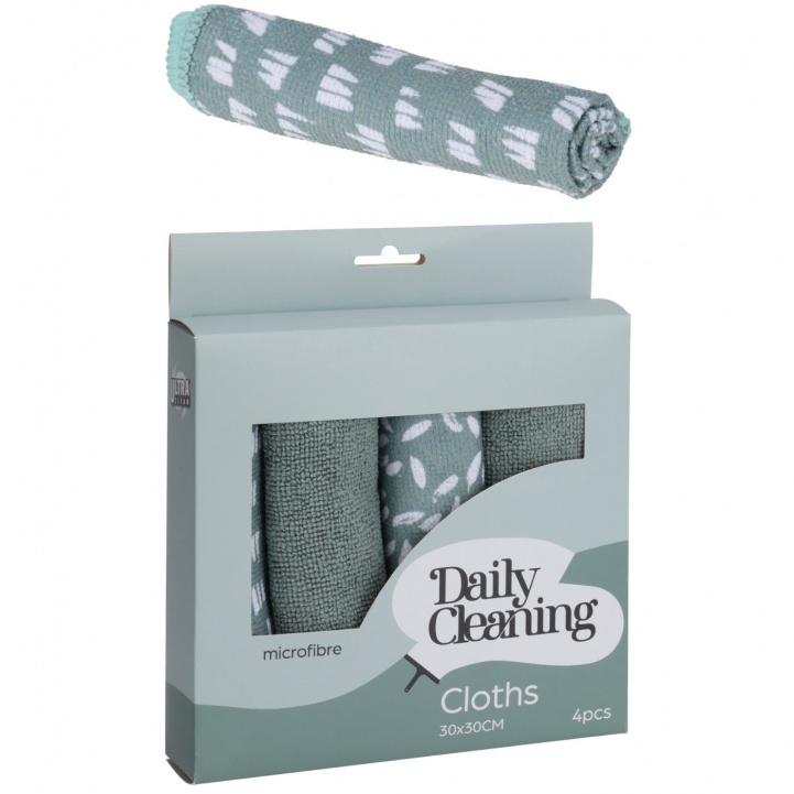 Mikrofiberklut sett 4-pakning i gruppen Husholdning & Kjøkken / Vask, Rengjøring & Oppvask / Rengjøring hos Campmarket (80915)