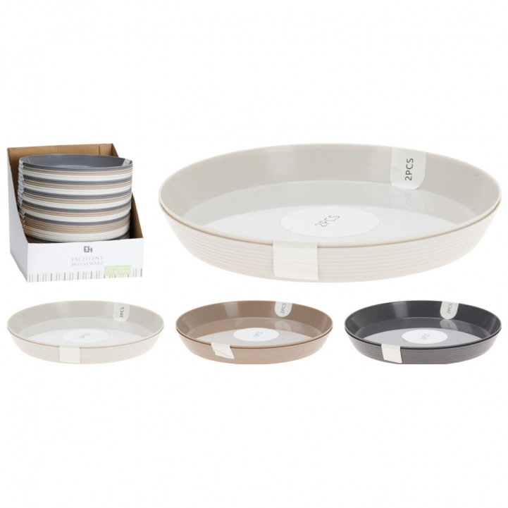 Tallerken Stripe 20cm i Plast 2-pakning i gruppen Funnkroken / Tilbud hos Campmarket (80951)