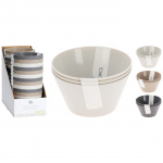 Skål Stripe 12cm i Plast 3-pakning