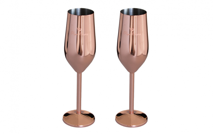Royal Camping Champagneglass Kobberbelagt 2-pakning i gruppen Husholdning & Kjøkken / Glass & Krus / Champagneglass hos Campmarket (80966)