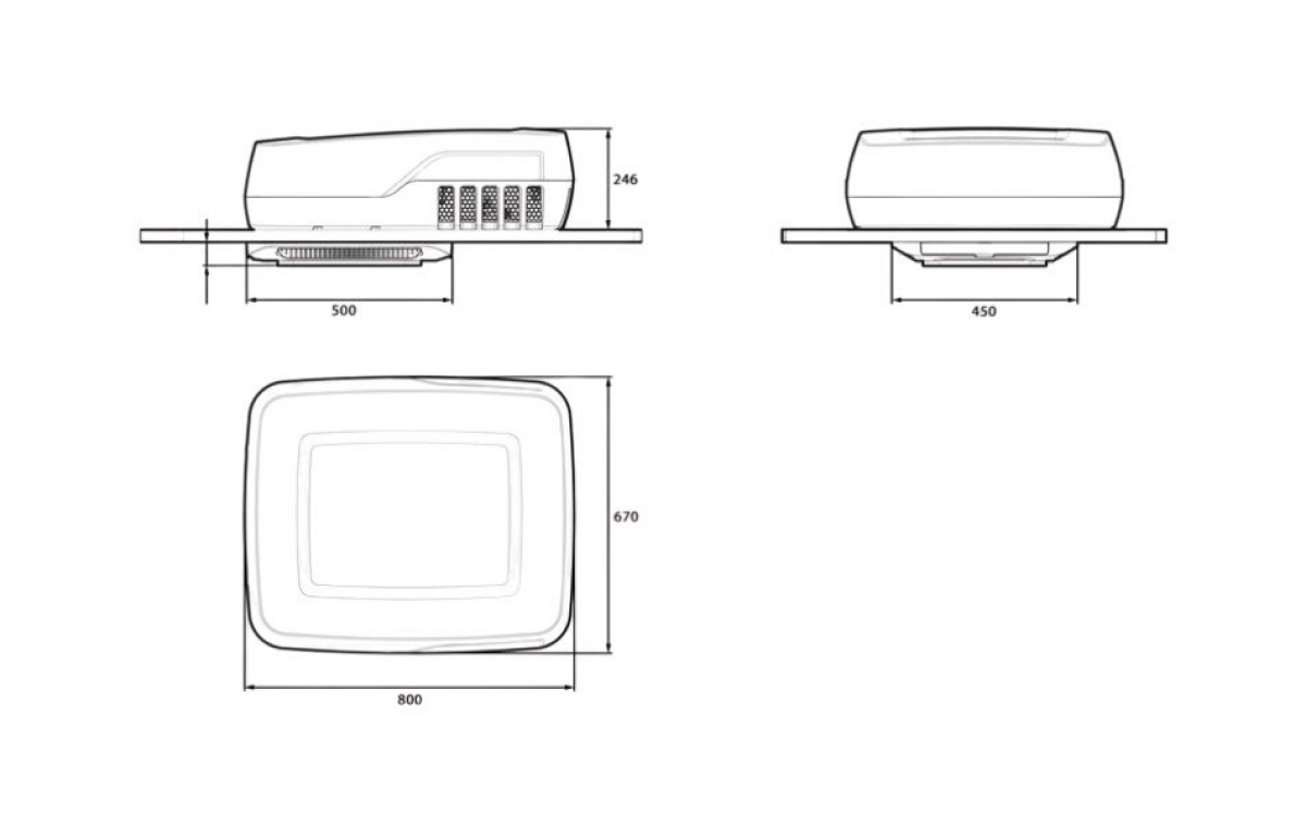 IndelB Takmontert AC Plein-Aircon 12V 1200W i gruppen Campingvogn & Bobilt / Varme, Kulde & Ventilasjon / AC / Takmontert Luftkondisjonering hos Campmarket (81009)