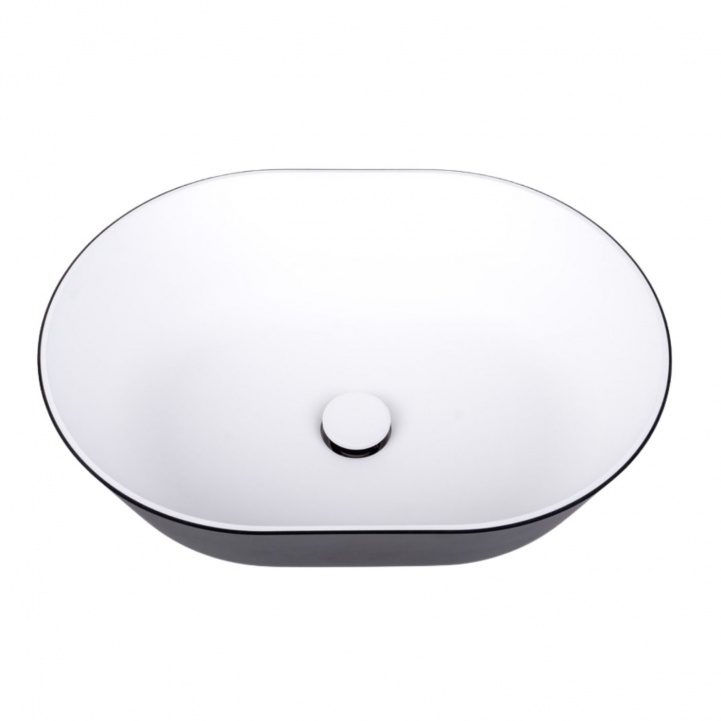 Ovalt Servant Svart 350x260 mm i gruppen Vann & Sanitær / Vann / Vask & Dusjkar / Vask hos Campmarket (81068)