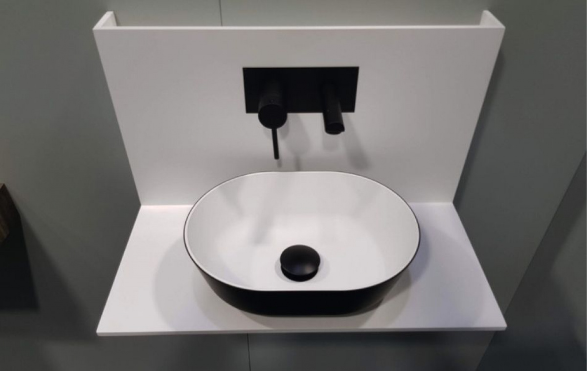 Ovalt Servant Svart 350x260 mm i gruppen Vann & Sanitær / Vann / Vask & Dusjkar / Vask hos Campmarket (81068)
