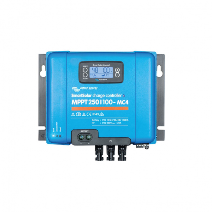 Solcelle-regulator Victron SmartSolar MPPT 250/100-MC4 VE.Can i gruppen Campingvogn & Bobilt / Elektronikk / Solpaneler / Solcelleregulatorer / MPPT hos Campmarket (81241)