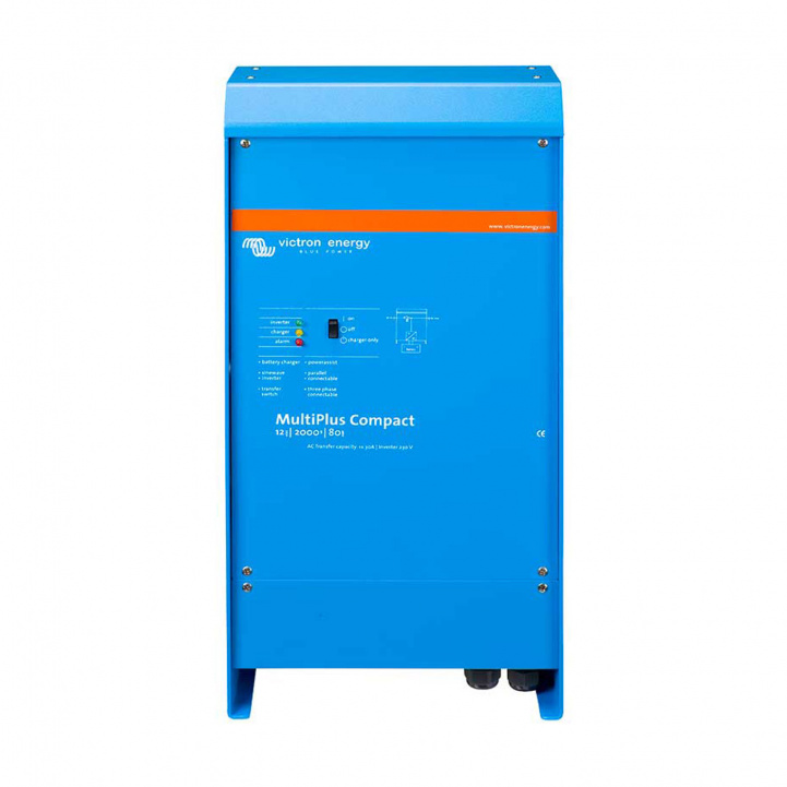 Lader/Inverter Victron MultiPlus Compact 12/2000/80-30 230V VE.Bus i gruppen Campingvogn & Bobilt / Elektronikk / Batterier & Omformere / Batterilader hos Campmarket (81304)