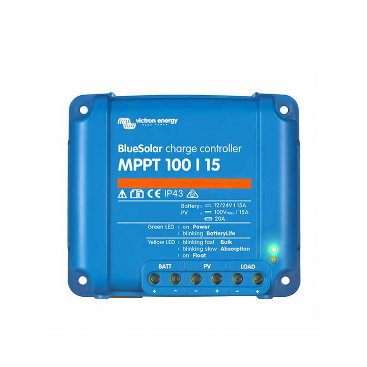 Solcelle regulator Victron BlueSolar MPPT 100/15 i gruppen Campingvogn & Bobilt / Elektronikk / Solpaneler / Solcelleregulatorer / MPPT hos Campmarket (81342)