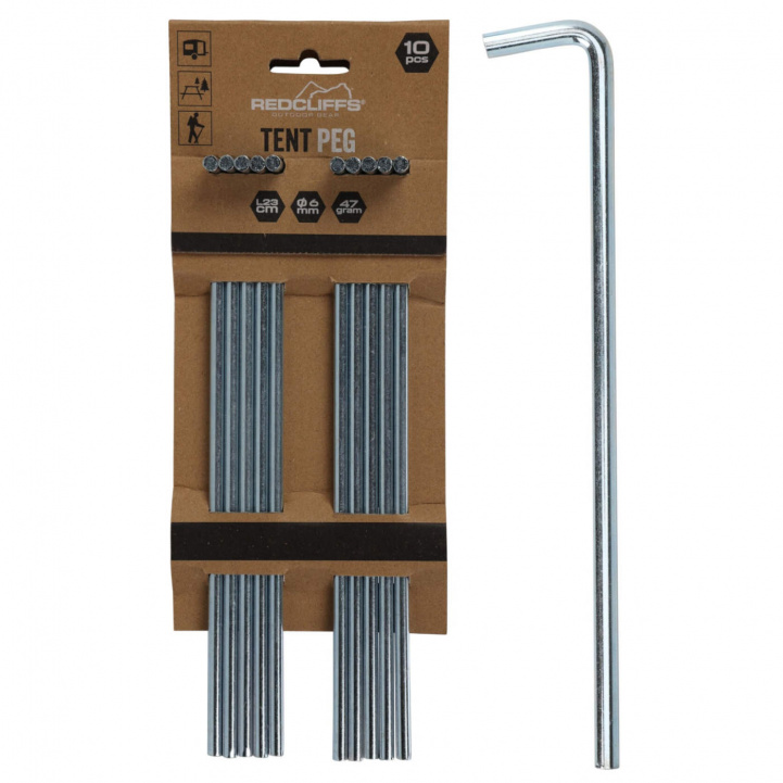 Teltpinner i Metall 10-Pack i gruppen Fortelt & Markiser / Tilbehør-Deler / Stativdeler hos Campmarket (81671)