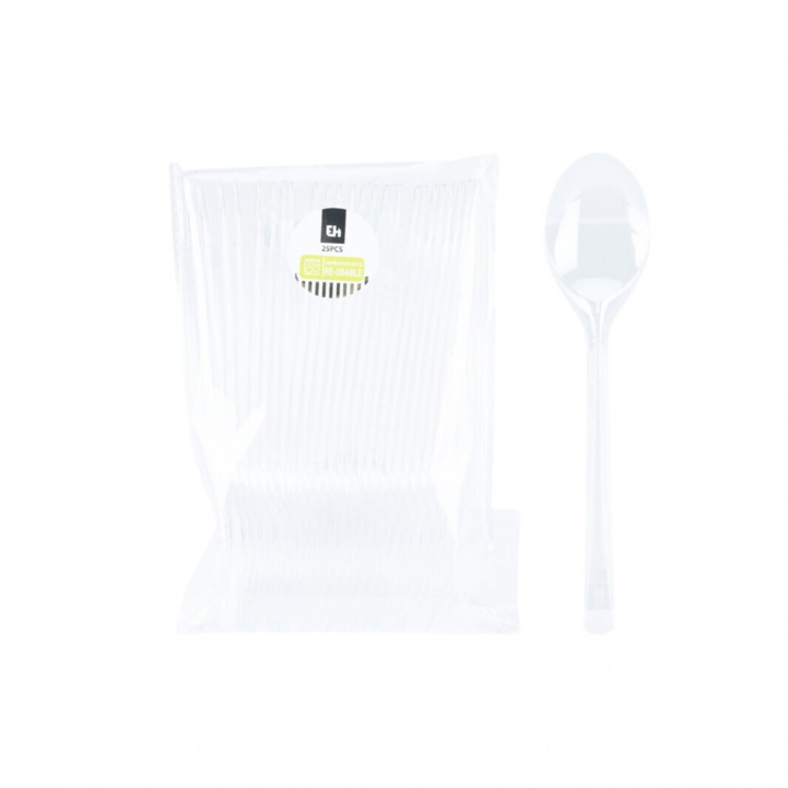 Plastskjeer 25-pakning i gruppen Husholdning & Kjøkken / Servering / Engangsartikler hos Campmarket (81881)