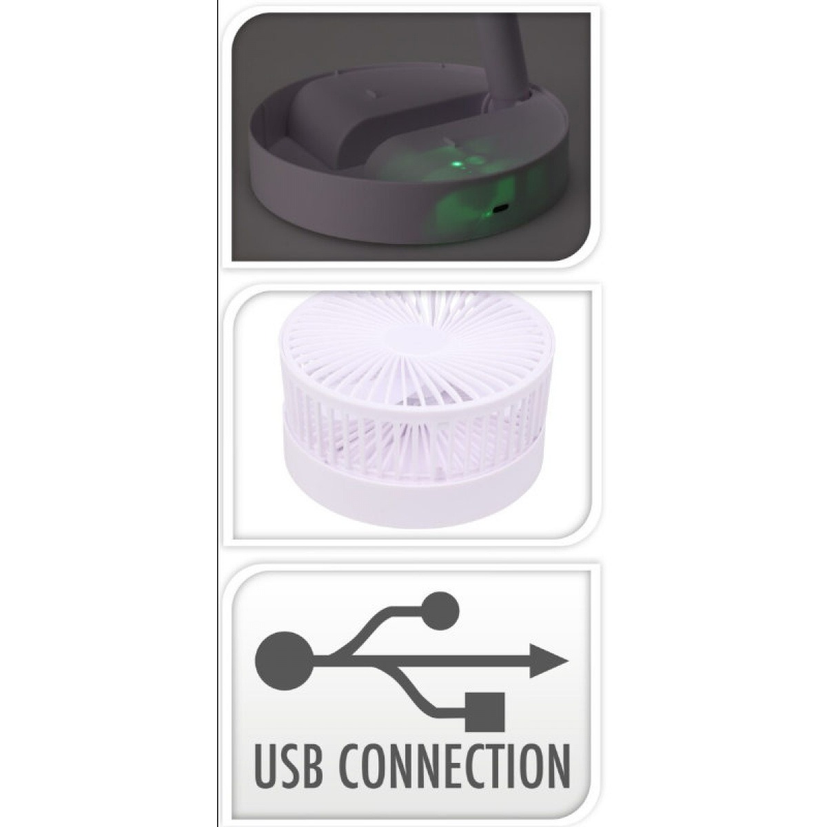 Usb Vifte Sammenleggbar i gruppen Campingvogn & Bobilt / Varme, Kulde & Ventilasjon / Vifter & Peiser hos Campmarket (82115)