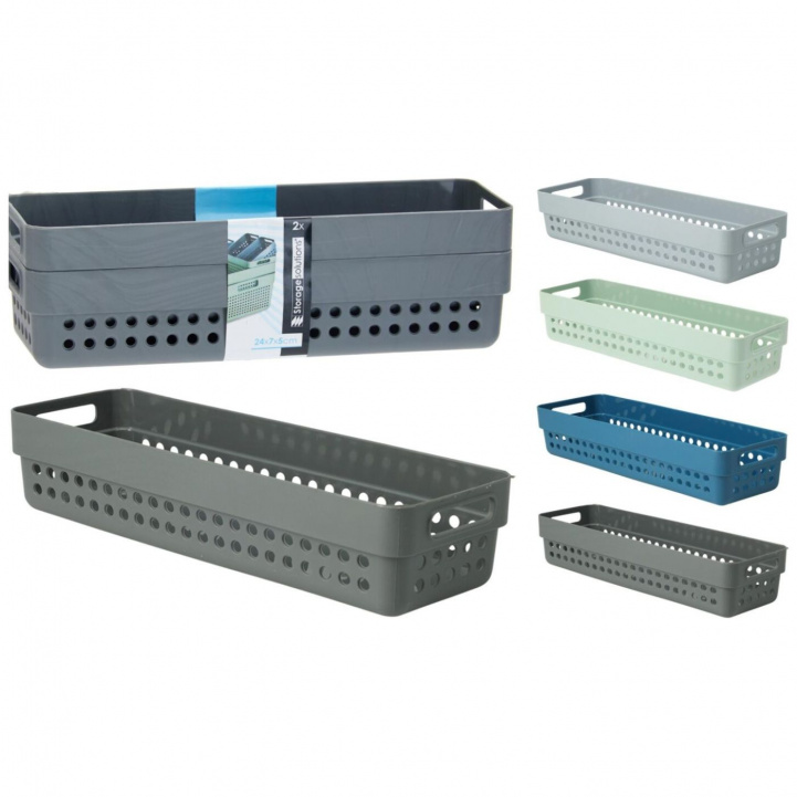 Oppbevaringskurv 2-pakning 0,75 L i gruppen Husholdning & Kjøkken / Kjøkkenutstyr / Mat & Lageroppbevaring hos Campmarket (82543)