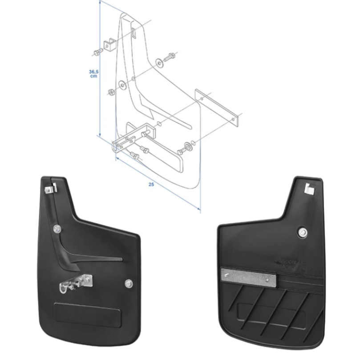 Skvettbeskytter foran Fiat Ducato 2006–2014, 2 stk i gruppen Campingvogn & Bobilt / Chassis / Chassiddetaljer / Innerskjermer hos Campmarket (82732)