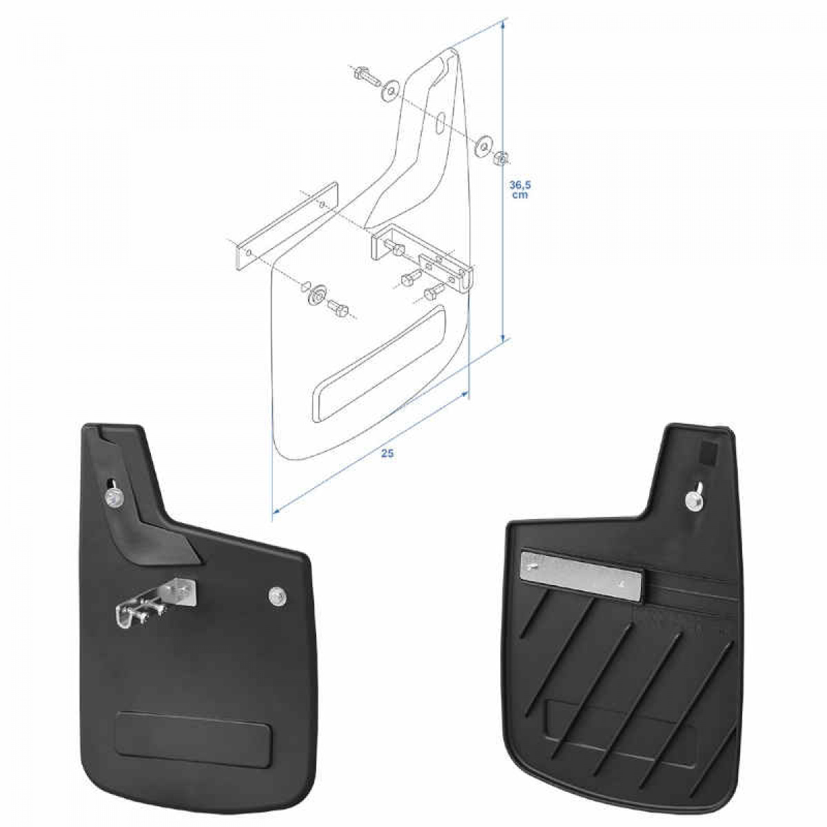 Skvettbeskytter Bak Fiat Ducato 2006–2014, 2 stk i gruppen Campingvogn & Bobilt / Chassis / Chassiddetaljer / Innerskjermer hos Campmarket (82733)
