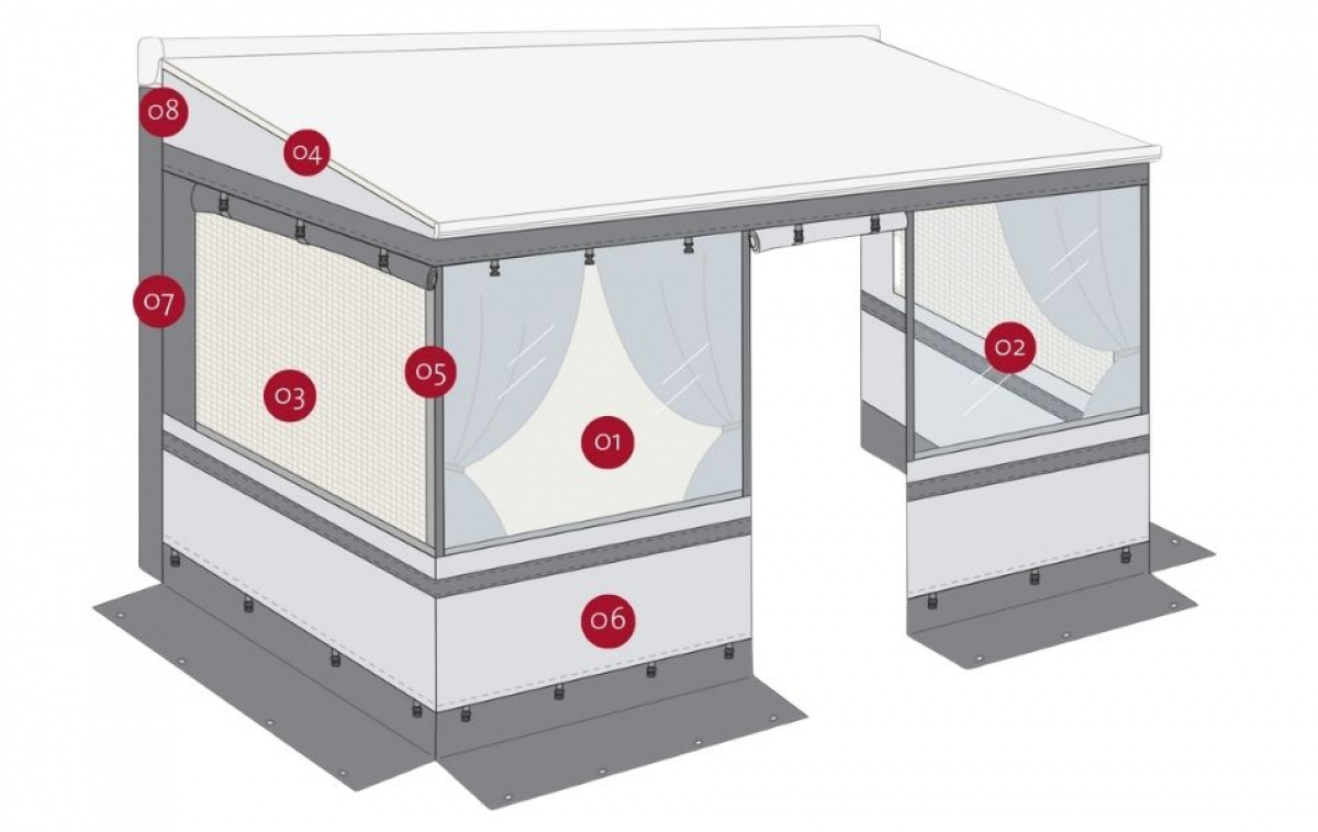 Fiamma Privacy Room Caravanstore Light XL/Evo i gruppen Fortelt & Markiser / Markiser / Campingvognmarkiser / Front & Gavler Campingvognmarkiser / Sider & Fronter Caravanstore XL hos Campmarket (82765)