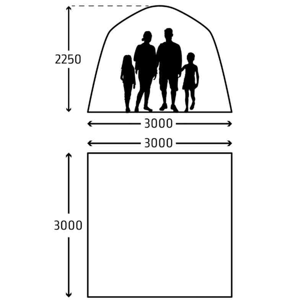 Kampa Air Shelter 300 i gruppen Fortelt & Markiser / Øvrige Telt & Campingtelt hos Campmarket (82879)