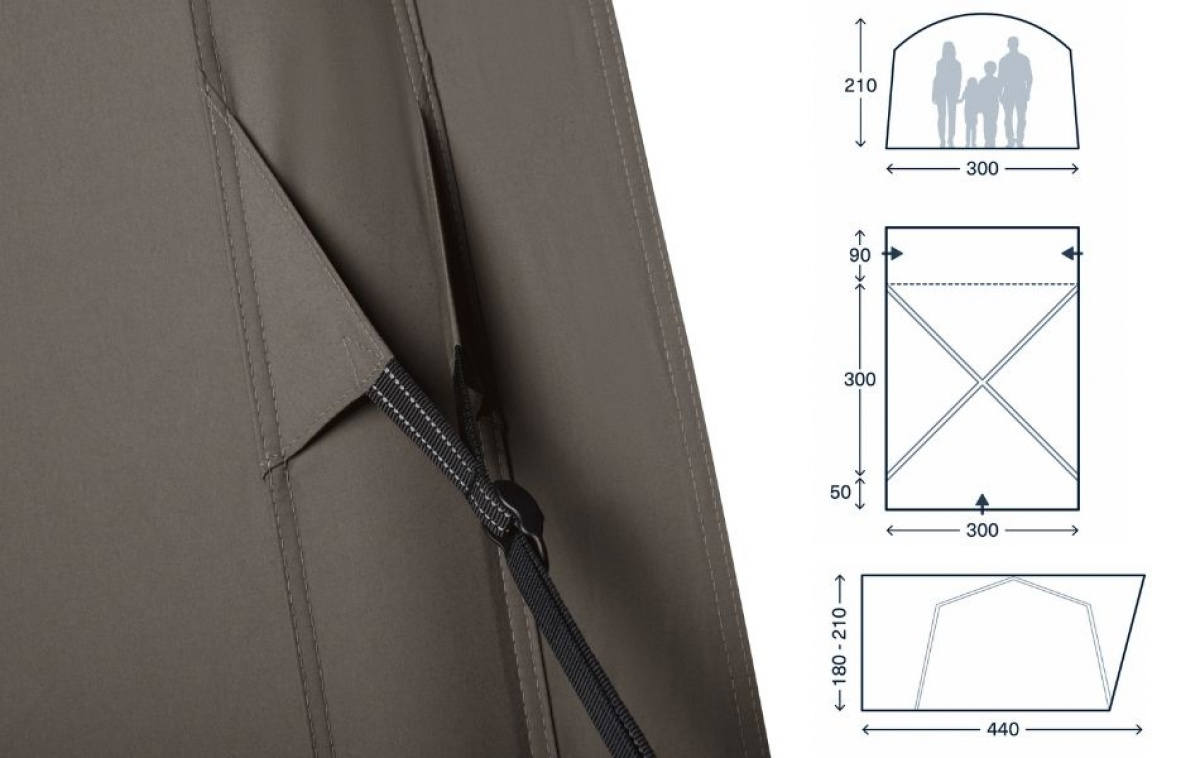 Kampa Roam Air TC DA Low i gruppen Campingvogn & Bobilt / Van & Plåtbiter / Fortelt Van / Lufttelt hos Campmarket (82907)