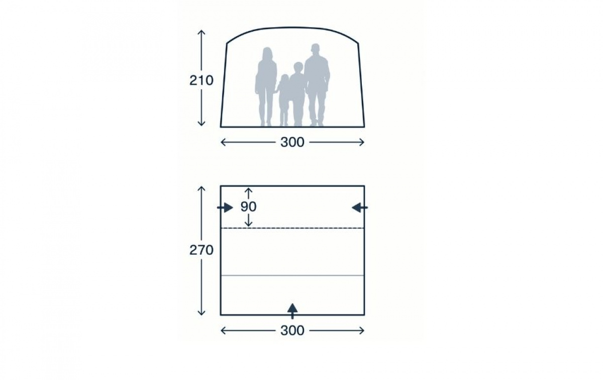 Kampa Waypoint Air DA i gruppen Campingvogn & Bobilt / Van & Plåtbiter / Fortelt Van / Lufttelt hos Campmarket (82911)