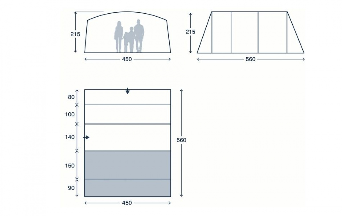 Kampa Dawlish 06 Air i gruppen Utendørs / Campingtelt hos Campmarket (82914)