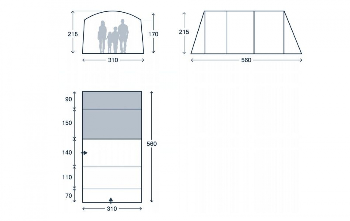 Kampa Rockcliffe 04 Air TC i gruppen Utendørs / Campingtelt hos Campmarket (82915)