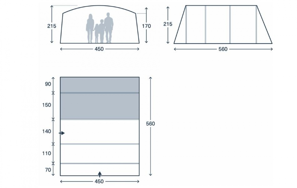 Kampa Seacliffe 06 Air TC i gruppen Utendørs / Campingtelt hos Campmarket (82916)