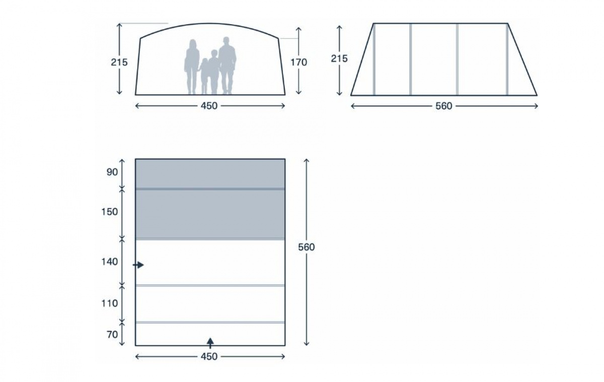 Kampa Rockcliffe 06 Air TC i gruppen Utendørs / Campingtelt hos Campmarket (82918)