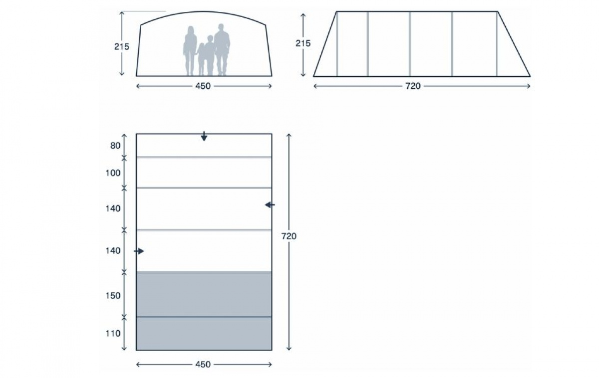 Kampa Saunton 06 Air i gruppen Utendørs / Campingtelt hos Campmarket (82920)