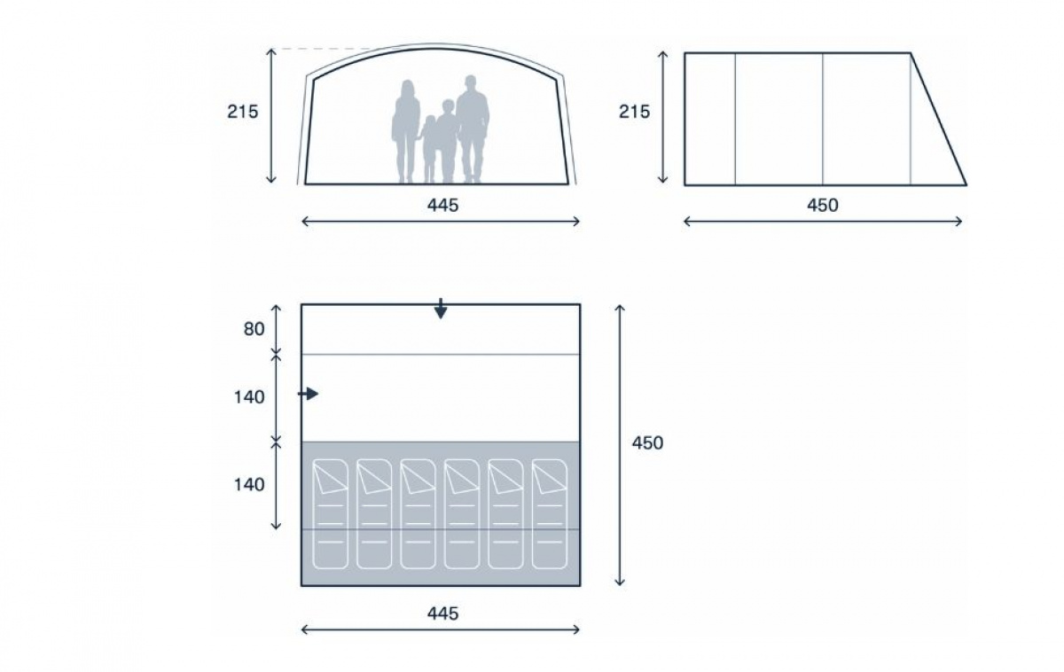 Kampa Dawlish 06 i gruppen Utendørs / Campingtelt hos Campmarket (82923)