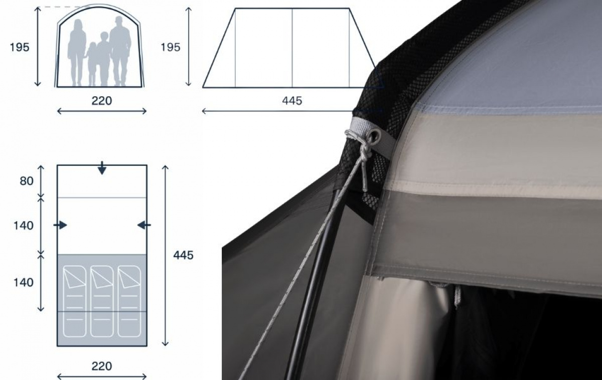 Kampa Sandwood 03 i gruppen Utendørs / Campingtelt hos Campmarket (82925)