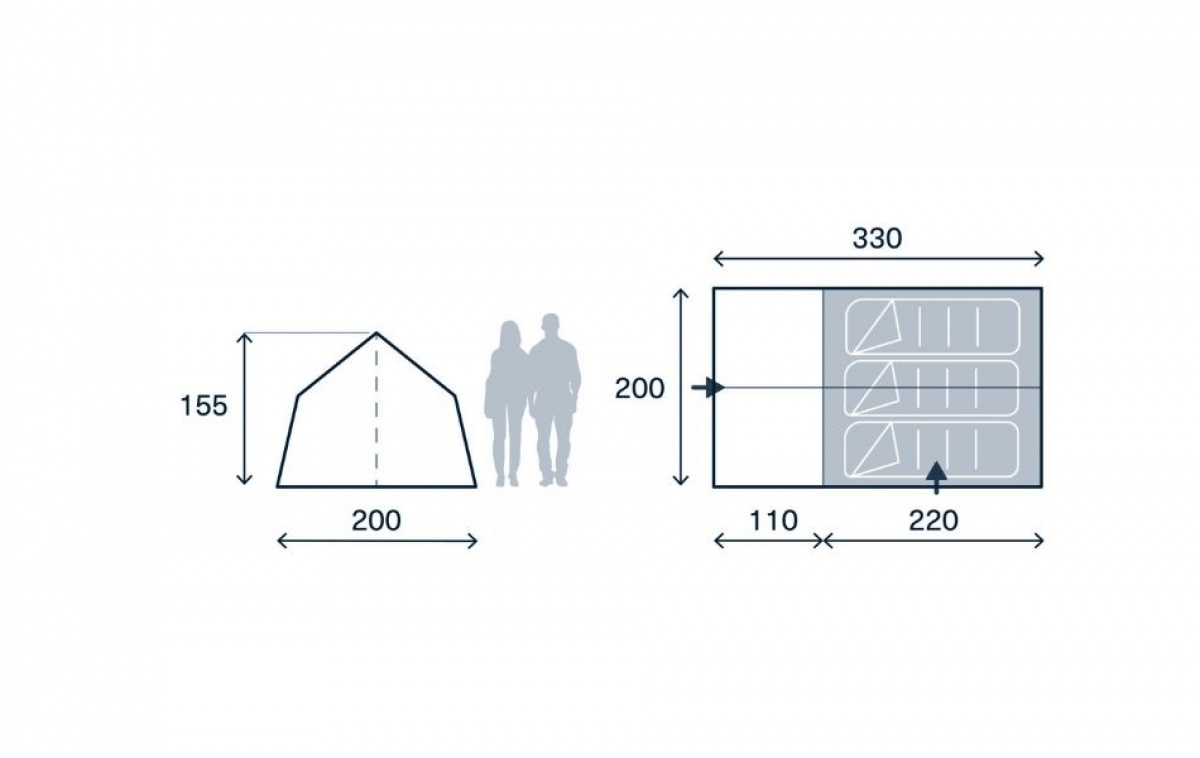 Kampa Moongazer 23 i gruppen Utendørs / Campingtelt hos Campmarket (82929)