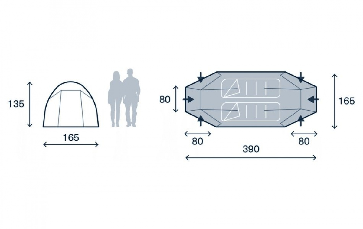 Kampa Mossborn-K 02 i gruppen Utendørs / Campingtelt hos Campmarket (82936)